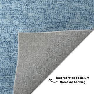 Dalyn Voyage VY2 Denim Machine Washable Area Rug Backing Image
