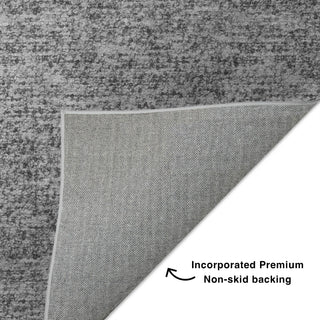 Dalyn Voyage VY2 Gray Machine Washable Area Rug Backing Image