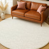 Dalyn Voyage VY2 Ivory Machine Washable Area Rug Round Lifestyle Image Feature