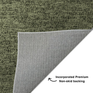 Dalyn Voyage VY2 Olive Machine Washable Area Rug Backing Image