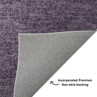 Dalyn Voyage VY2 Plum Machine Washable Area Rug Backing Image