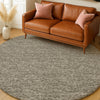 Dalyn Voyage VY2 Putty Machine Washable Area Rug Round Lifestyle Image Feature