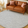 Dalyn Voyage VY2 Silver Machine Washable Area Rug Round Lifestyle Image Feature