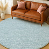 Dalyn Voyage VY2 Sky Machine Washable Area Rug Round Lifestyle Image Feature