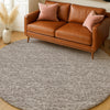 Dalyn Voyage VY2 Taupe Machine Washable Area Rug Round Lifestyle Image Feature