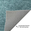 Dalyn Voyage VY2 Teal Machine Washable Area Rug Backing Image