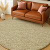Dalyn Voyage VY2 Walnut Machine Washable Area Rug Round Lifestyle Image Feature