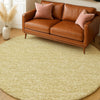 Dalyn Voyage VY2 Wheat Machine Washable Area Rug Round Lifestyle Image Feature