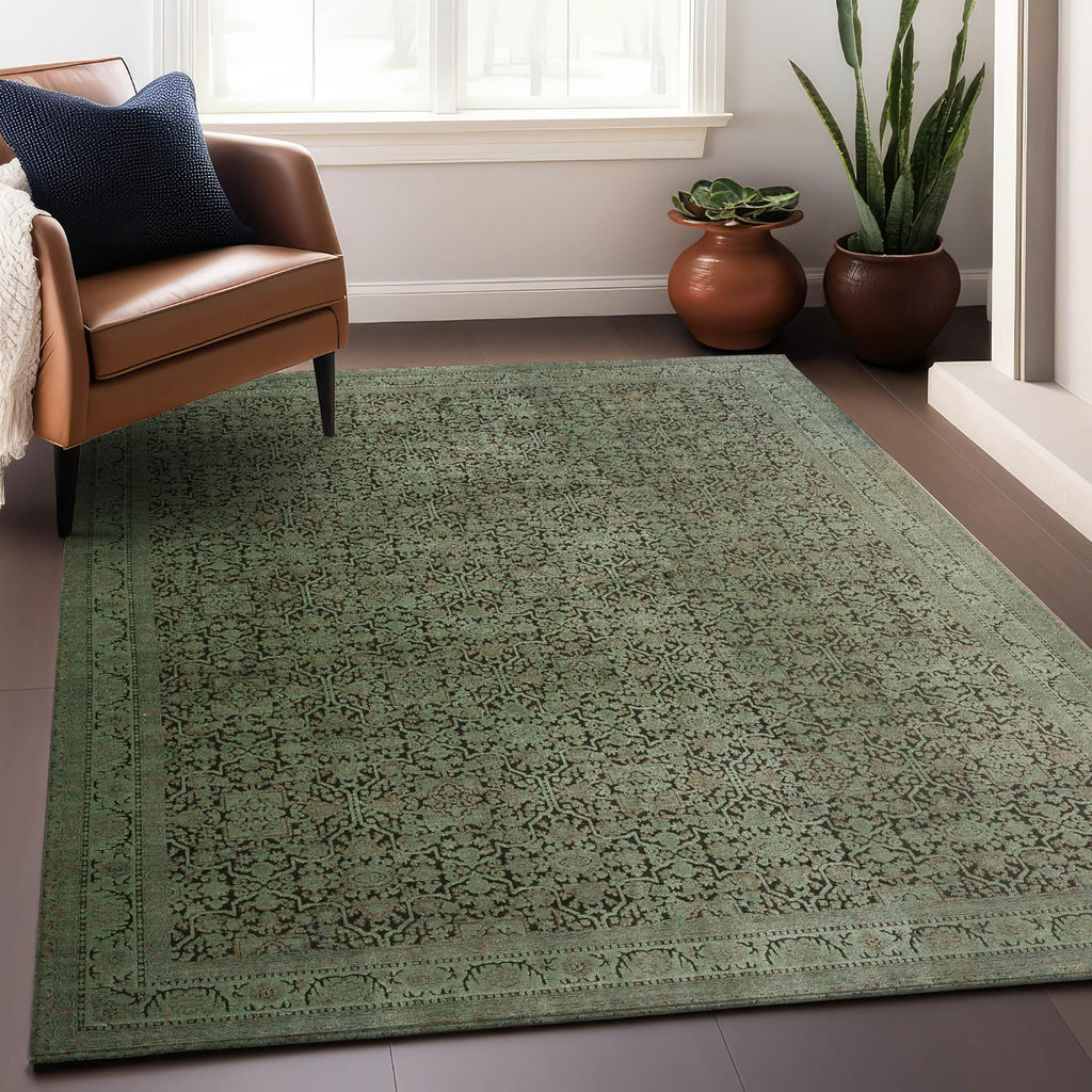 Dalyn Vizcia VZ2 Green Area Rug Lifestyle Image Feature