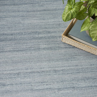 Nourison Washable Essentials WAE01 Aqua Area Rug Corner Image