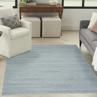 Nourison Washable Essentials WAE01 Aqua Area Rug Corner Image