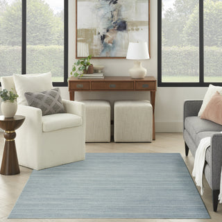 Nourison Washable Essentials WAE01 Aqua Area Rug Room Image Feature
