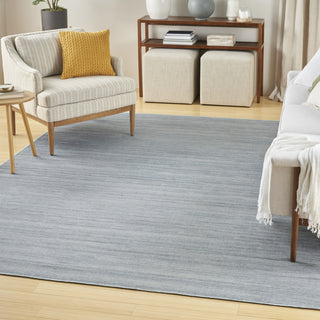 Nourison Washable Essentials WAE01 Aqua Area Rug Corner Image
