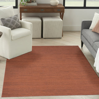 Nourison Washable Essentials WAE01 Brick Area Rug Corner Image