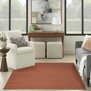 Nourison Washable Essentials WAE01 Brick Area Rug Room Image Feature