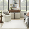 Nourison Washable Essentials WAE01 Ivory Grey Area Rug Room Image Feature