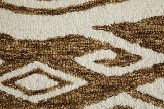 Feizy Wallace 8A43F Brown/White Area Rug Close Up