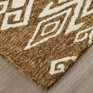 Feizy Wallace 8A43F Brown/White Area Rug Corner 