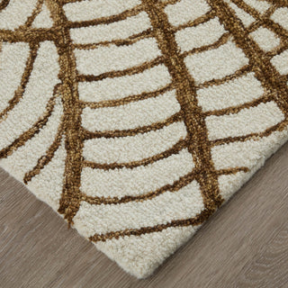 Feizy Wallace 8A44F White/Brown Area Rug Corner 