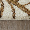Feizy Wallace 8A44F White/Brown Area Rug Edge