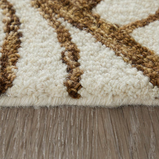 Feizy Wallace 8A44F White/Brown Area Rug Edge