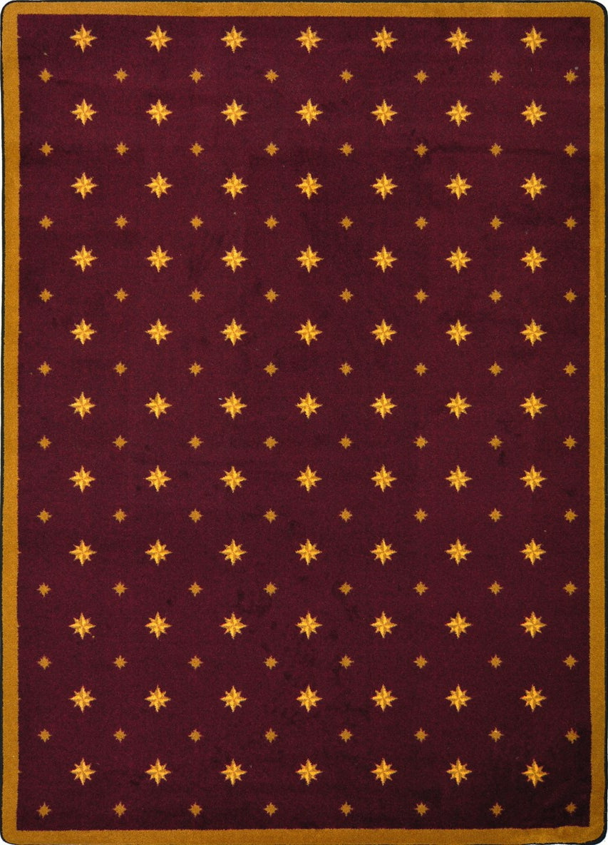 Joy Carpets Any Day Matinee Walk of Fame Burgundy Area Rug