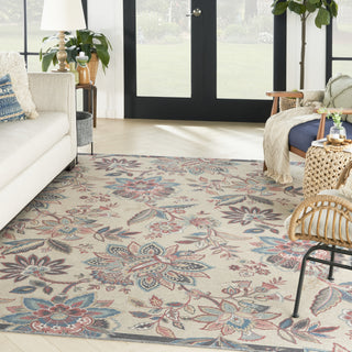 Nourison Washables Collection WAW01 Beige Area Rug by Waverly Corner Image