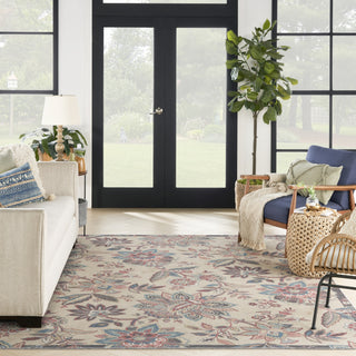 Nourison Washables Collection WAW01 Beige Area Rug by Waverly Room Image Feature