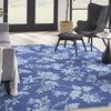 Nourison Washables Collection WAW02 Blue Area Rug by Waverly Corner Image