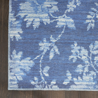 Nourison Washables Collection WAW02 Blue Area Rug by Waverly Detail Image