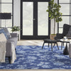 Nourison Washables Collection WAW02 Blue Area Rug by Waverly Room Image Feature