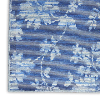 Nourison Washables Collection WAW02 Blue Area Rug by Waverly Texture Image