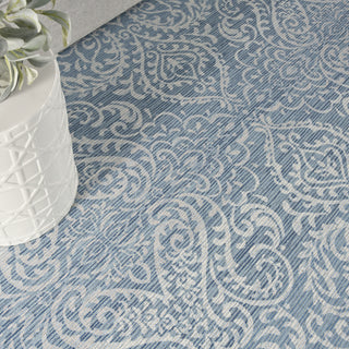 Nourison Washables Collection WAW03 Aqua Area Rug by Waverly Corner Image