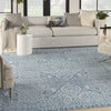 Nourison Washables Collection WAW03 Aqua Area Rug by Waverly Corner Image