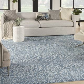 Nourison Washables Collection WAW03 Aqua Area Rug by Waverly Corner Image