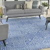 Nourison Washables Collection WAW03 Blue Area Rug by Waverly Corner Image