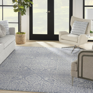 Nourison Washables Collection WAW03 Slate Area Rug by Waverly Corner Image