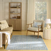 Nourison Washable Charm WCH01 Blue Ivory Area Rug Swatch Image