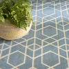 Nourison Washable Charm WCH01 Blue Ivory Area Rug Texture Image