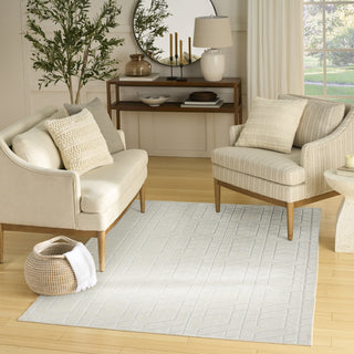 Nourison Washable Charm WCH01 Ivory Area Rug Corner Image