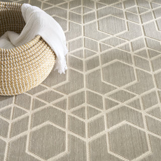 Nourison Washable Charm WCH01 Silver Ivory Area Rug Texture Image