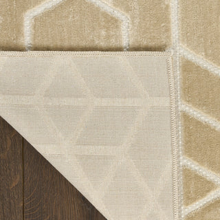 Nourison Washable Charm WCH01 Beige Ivory Area Rug Corner Image