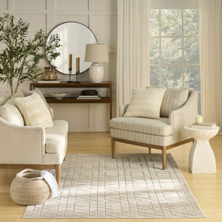 Nourison Washable Charm WCH01 Beige Ivory Area Rug Room Image Feature