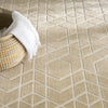 Nourison Washable Charm WCH01 Beige Ivory Area Rug Corner Image