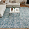 Nourison Washable Charm WCH01 Blue Ivory Area Rug Room Image Feature