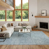 Nourison Washable Charm WCH02 Blue Ivory Area Rug Corner Image