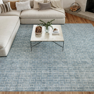 Nourison Washable Charm WCH02 Blue Ivory Area Rug Room Image Feature