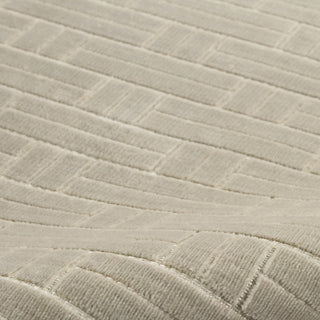 Nourison Washable Charm WCH02 Silver Ivory Area Rug Corner Image