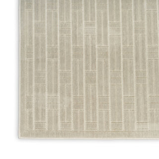 Nourison Washable Charm WCH02 Silver Ivory Area Rug Texture Image
