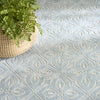 Nourison Washable Charm WCH03 Blue Ivory Area Rug Texture Image